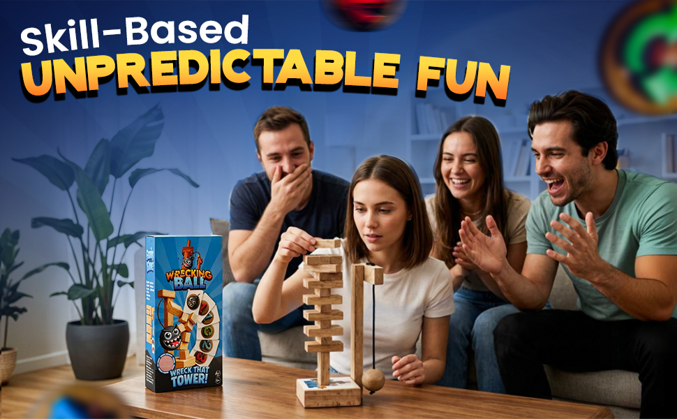 Wrecking Ball — The Block-Stacking Game with a Real Wrecking Ball